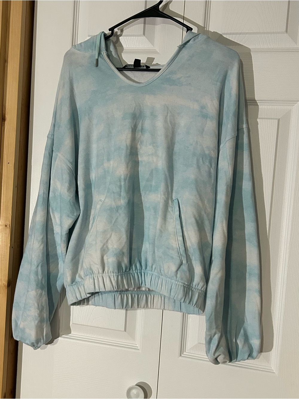 Zac & Rachel Pastel Blue Tie-Dye Hooded Sweatshirt